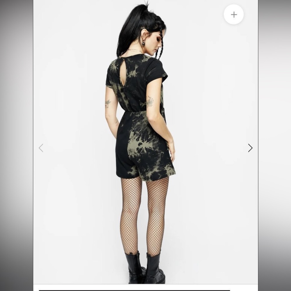 Disturbia Vision romper black and green